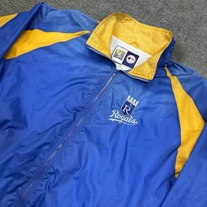 Vintage Kansas City Royals Jacket Mens‎ XL Competitor MLB 90s Windbreaker Blue